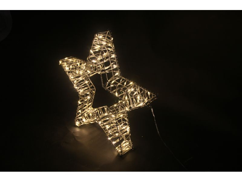 Dameco LED-Figur Stern, 150 LEDs, 5 x 40 cm, Silber