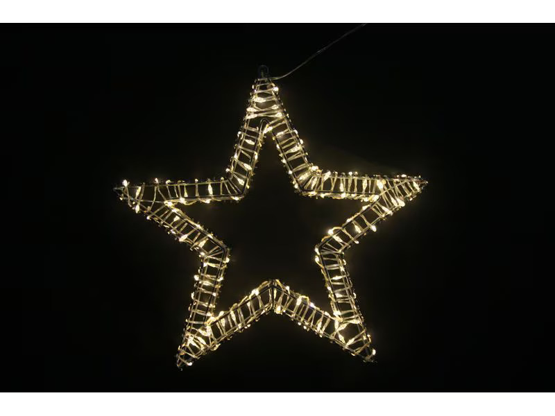 Dameco LED-Figur Stern, 150 LEDs, 5 x 40 cm, Silber