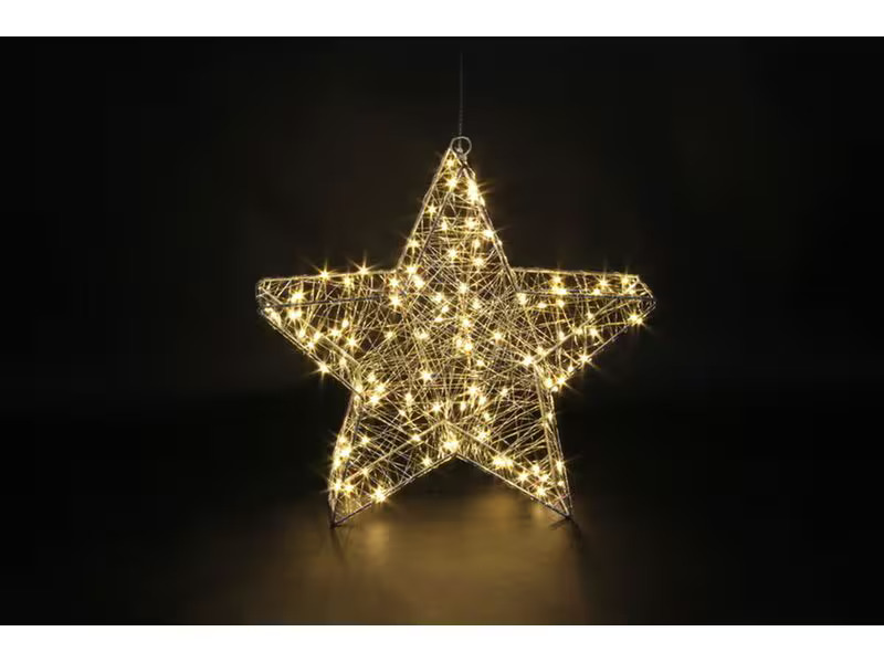 Dameco LED-Figur Stern, 120 LEDs, 8 x 38 cm, Silber