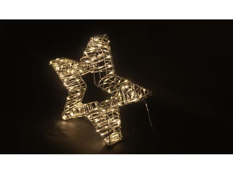 Dameco LED-Figur Stern, 100 LEDs, 5 x 30 cm, Silber