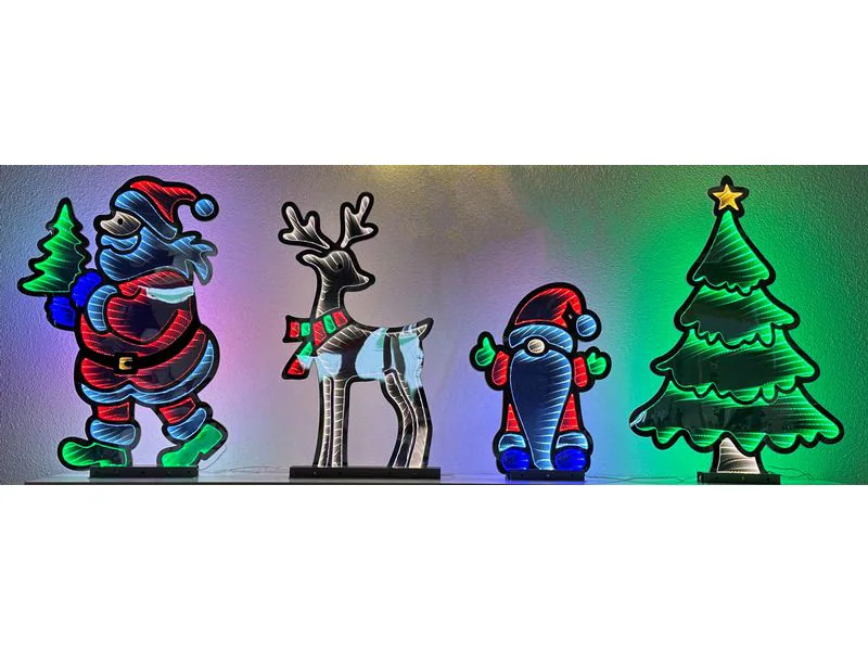 Dameco LED-Figur Infinity Tannenbaum, 237 LEDs, 60 cm, Grün