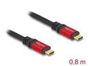 Delock USB4-Kabel 20 Gbps PD 3.0 100 W USB C - USB C 0.8 m