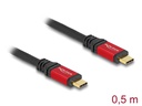 Delock USB4-Kabel 20 Gbps PD 3.0 100 W USB C - USB C 0.5 m