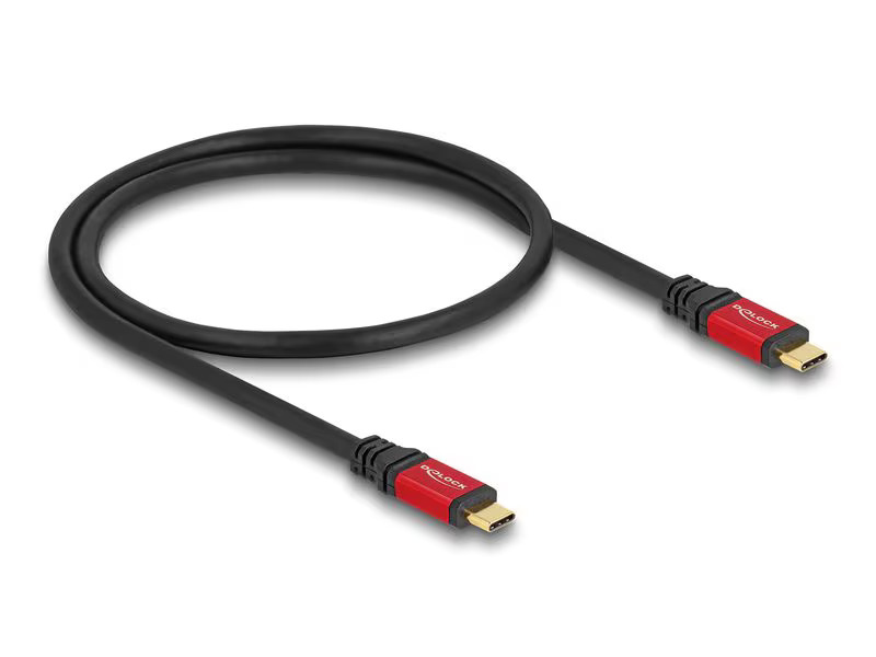 Delock USB4-Kabel 20 Gbps PD 3.0 100 W USB C - USB C 0.5 m