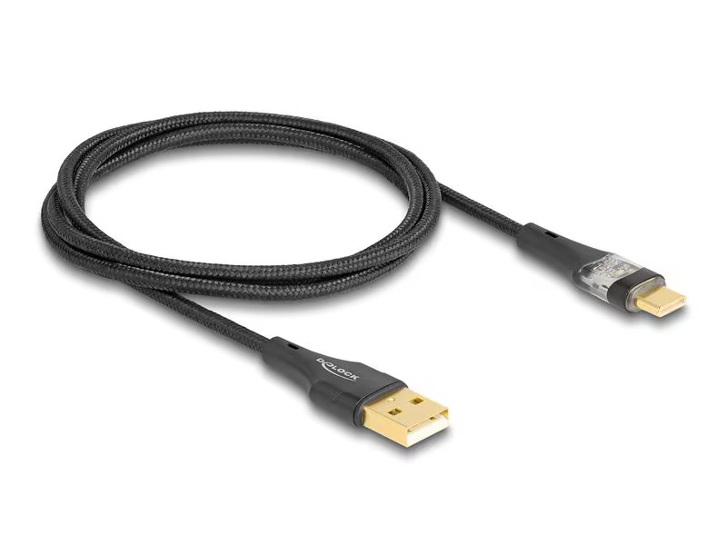 Delock USB 2.0-Kabel Schnelladefunktion 60W USB A - USB C 1 m