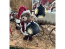 Dameco Weihnachtskugel 8 LEDs, Ø 12 cm, Schwarz
