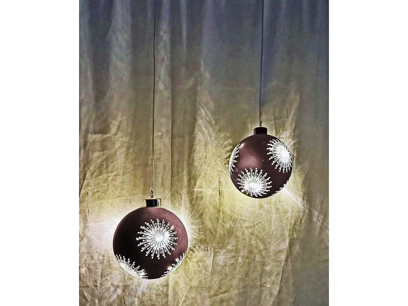 Dameco Weihnachtskugel 8 LEDs, Ø 12 cm, Rot