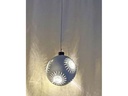 Dameco Weihnachtskugel 8 LEDs, Ø 10 cm, Silber