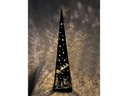 Dameco Tischdeko Pyramide Forest, 20 LEDs, 40 cm, Schwarz