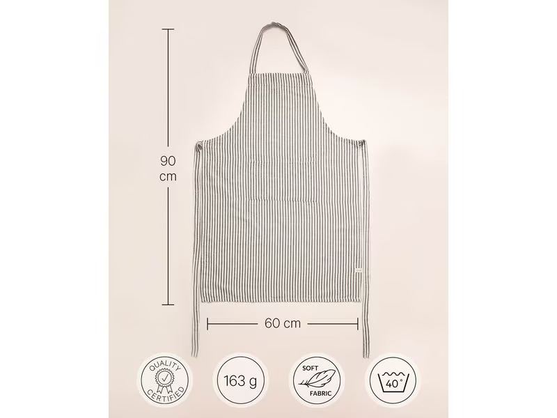 Esmée Kochschürze Louis Beige/Grau