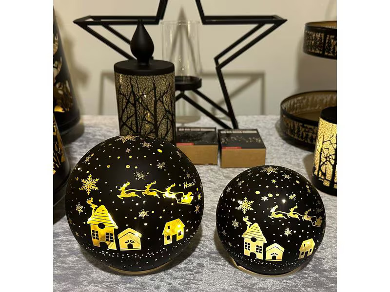 Dameco Schneekugel Ø 12 cm, Schwarz