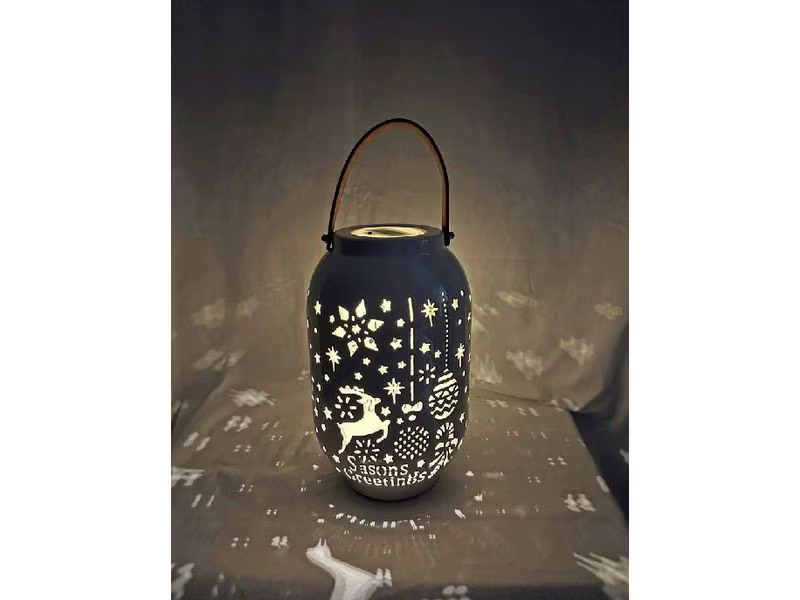 Dameco Laterne Xmas, 28 cm, Weiss