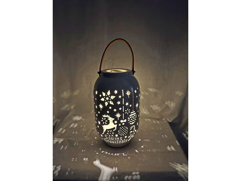 Dameco Laterne Xmas, 28 cm, Weiss