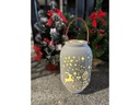 Dameco Laterne Xmas, 28 cm, Weiss