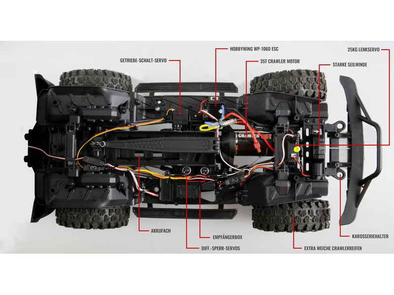 Amewi Scale Crawler AMXRock CT10 Caballo 4WD Grau, ARTR, 1:10