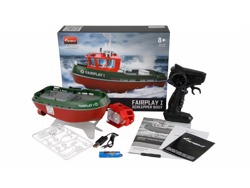 Amewi Boot Fairplay I Schlepper Grün, RTR, 1:72