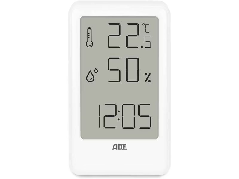 ADE Wetterstation Thermo-Hygrometer 11 cm, Weiss