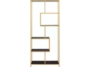 AC Design Regal Seaford 77 x 35 x 185 cm, Gold/Schwarz