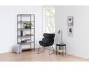 AC Design Regal Seaford 77 x 35 x 185 cm, Eiche/Schwarz matt