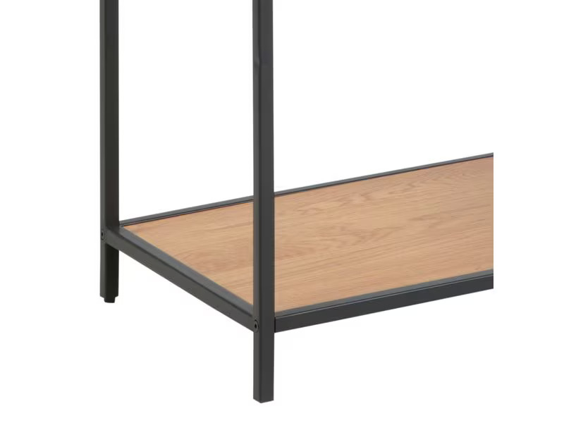 AC Design Regal Seaford 77 x 35 x 185 cm, Eiche/Schwarz matt