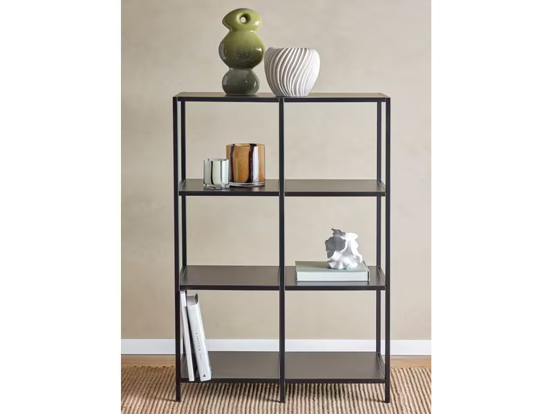 Bloomingville Regal Valde 80 cm x 114 cm, Schwarz