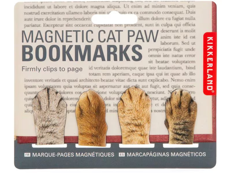 Kikkerland Lesezeichen Katzenpfoten 4 Magnete