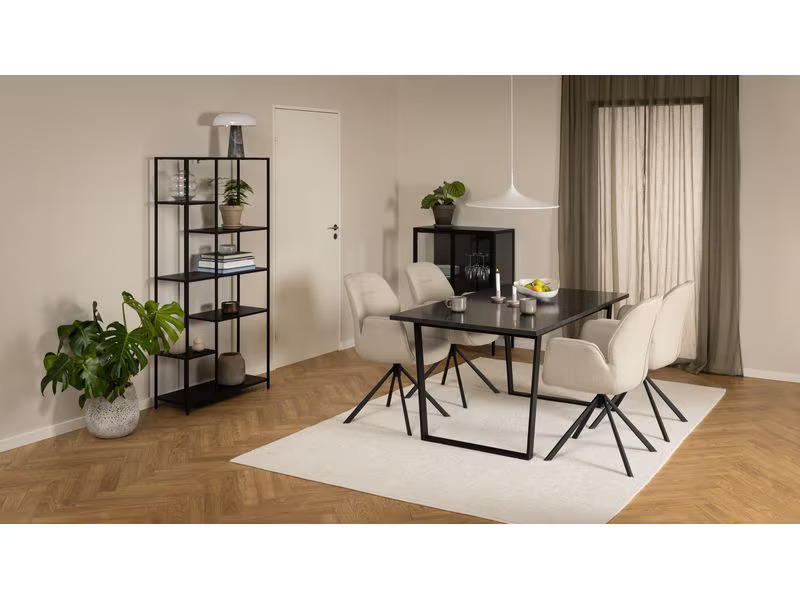 AC Design Regal Newcastle 79,5 x 30 x 165 cm, Schwarz