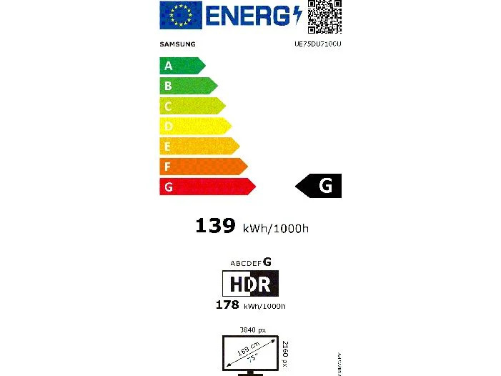 Samsung TV UE75DU7170 UXXN 75, 3840 x 2160 (Ultra HD 4K), LED-LCD