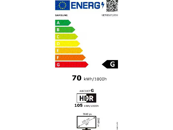 Samsung TV UE50DU7170 UXXN 50, 3840 x 2160 (Ultra HD 4K), LED-LCD