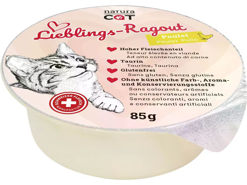 naturaCat Nassfutter Lieblings-Ragout Poulet, 12 x 85 g