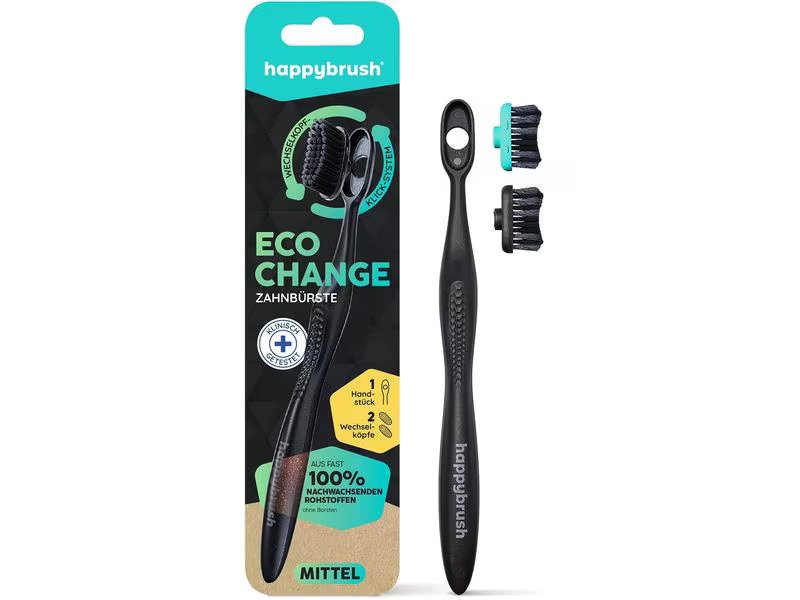happybrush Handzahnbürste Eco Change Medium