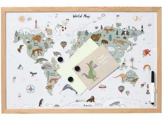 Zeller Present Magnet Memobord Weltkarte