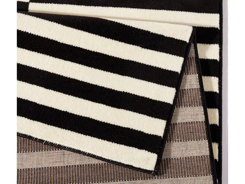 Hanse Home Teppich Panel 120 cm x 170 cm, Crème/Schwarz