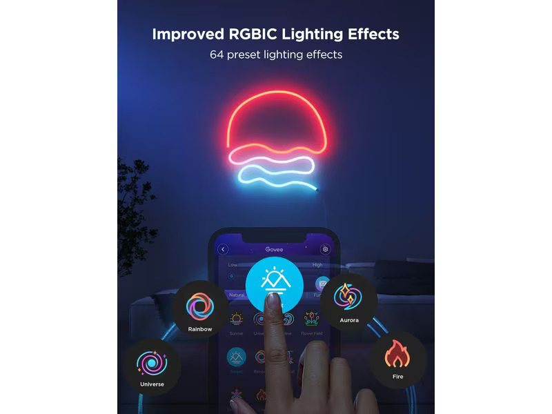 Govee LED Stripe Neon, 5 m, RGBIC, Matter