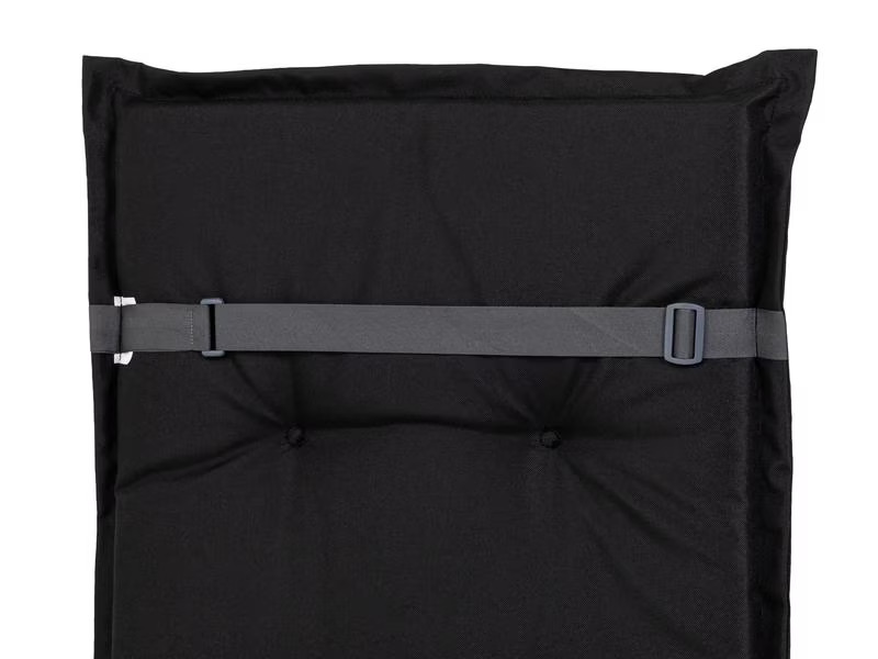 COCON Stuhlauflage Hochlehner Outdoor 118 x 50 cm Schwarz, 2er-Set