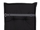 COCON Stuhlauflage Hochlehner Outdoor 118 x 50 cm Schwarz, 2er-Set