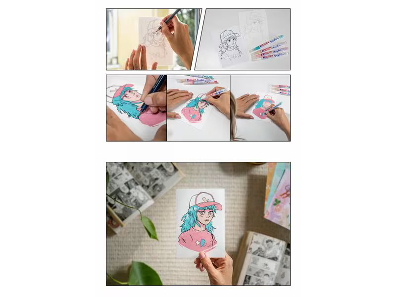 edding Acrylmarker Komplettes Manga Stifte Set
