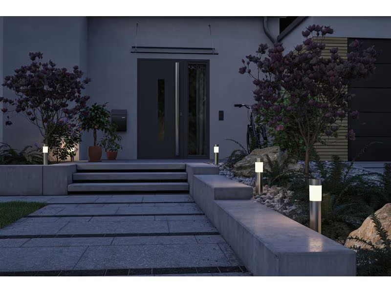 Paulmann Solar LED Pollerleuchte Layra, Eisen gebürstet