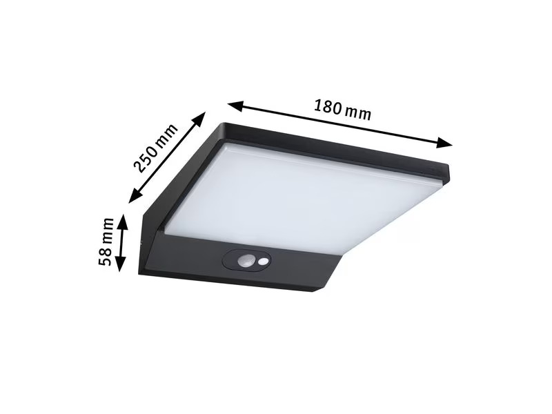 Paulmann Solar LED Aussenwandleuchte Ronas, Dunkelgrau
