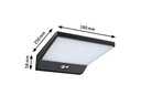 Paulmann Solar LED Aussenwandleuchte Ronas, Dunkelgrau