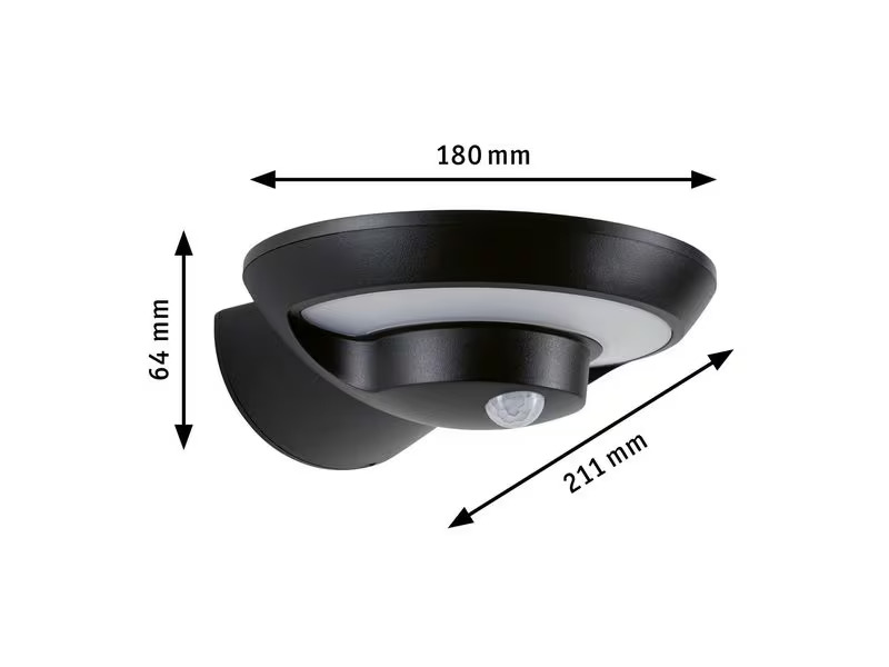 Paulmann Solar LED Aussenwandleuchte Bordola, Anthrazit