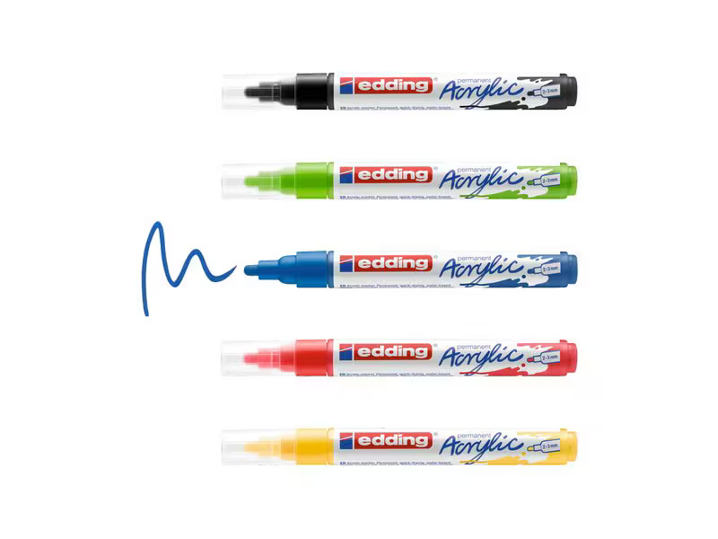 edding Acrylstift Set mit 5 Teilen