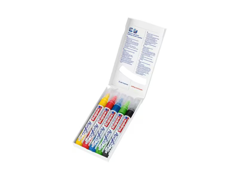 edding Acrylstift Set mit 5 Teilen