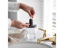 Koziol Seifenspender Flow 250 ml, Grau/Transparent