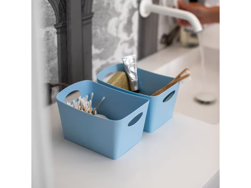 Koziol Aufbewahrungskorb Boxxx S, Blau, 1 l