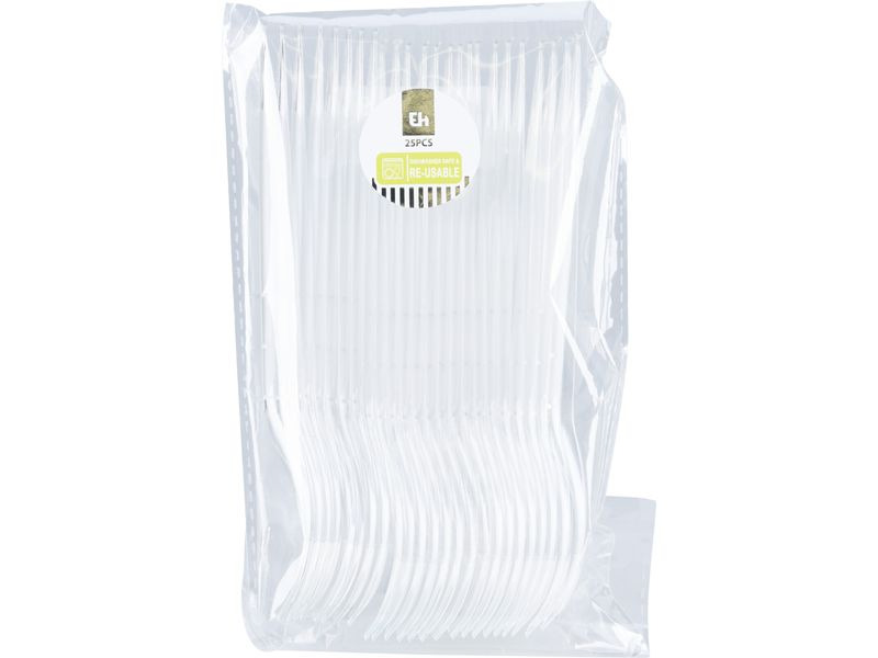 FURBER Kunstoff-Gabel 25 Stück, Transparent