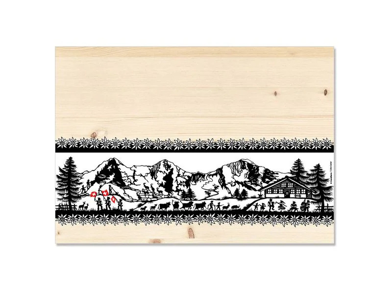 Trendform Tischset Swiss Tradition 7, 29.7 cm x 42 cm, Schwarz/Beige