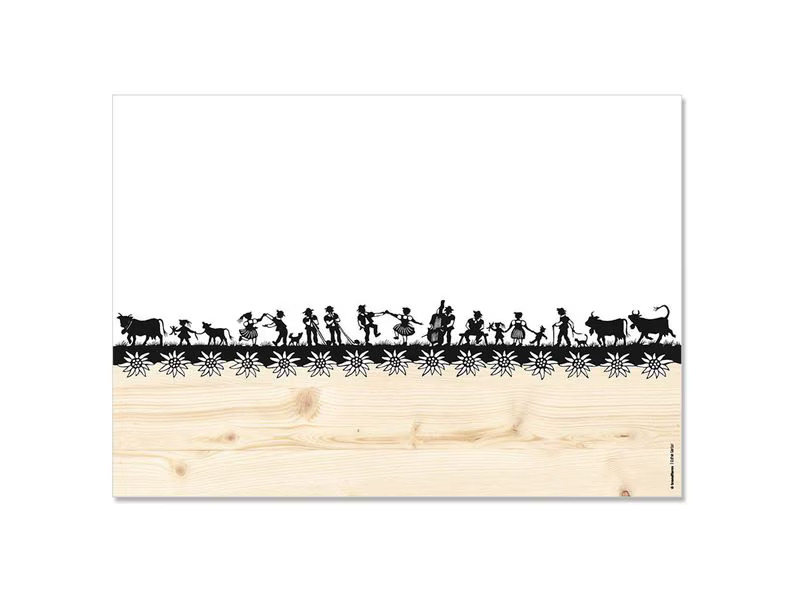 Trendform Tischset Swiss Tradition 7, 29.7 cm x 42 cm, Schwarz/Beige