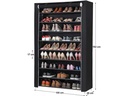 Songmics Schuhschrank  mit Rolltür 100 x 28 x 162 cm, Schwarz