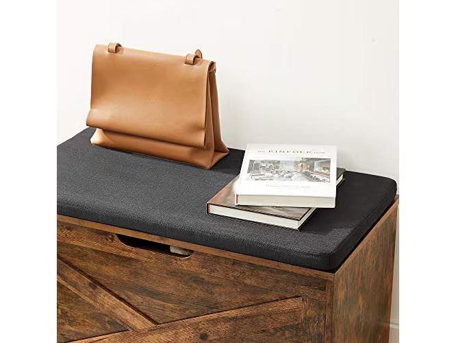 VASAGLE Truhe zum Sitzen 76 x 40 x 48 cm, Braun